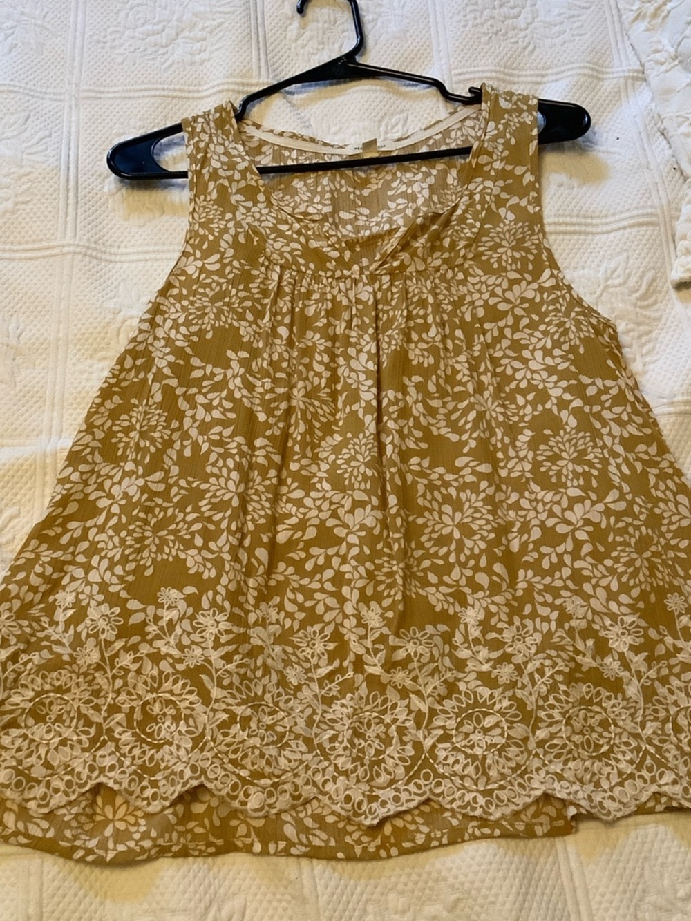 mason & belle Sleeveless Floral Print Camisole in Mustard - Picture 6 of 6
